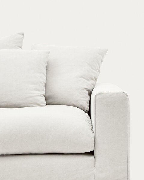 Biała lniana sofa 240 cm Nora – Kave Home