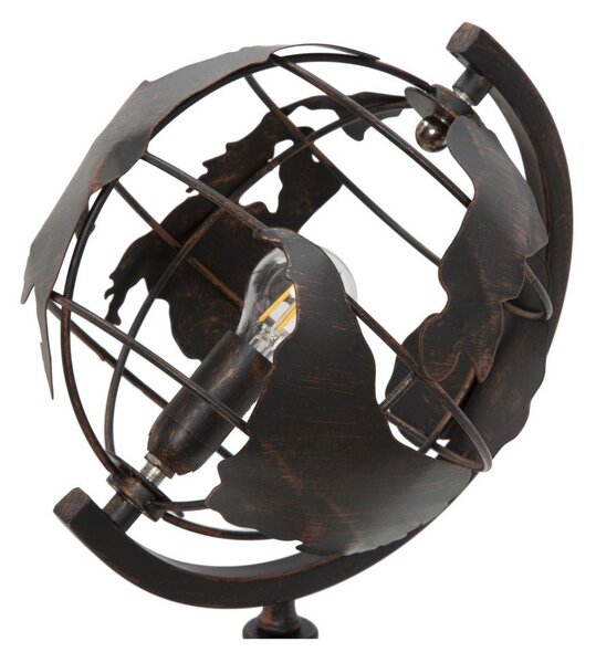 Czarna lampa stołowa z metalowym kloszem (wysokość 40 cm) World Industry – Mauro Ferretti