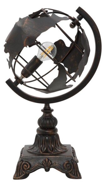Czarna lampa stołowa z metalowym kloszem (wysokość 40 cm) World Industry – Mauro Ferretti