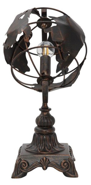 Czarna lampa stołowa z metalowym kloszem (wysokość 40 cm) World Industry – Mauro Ferretti