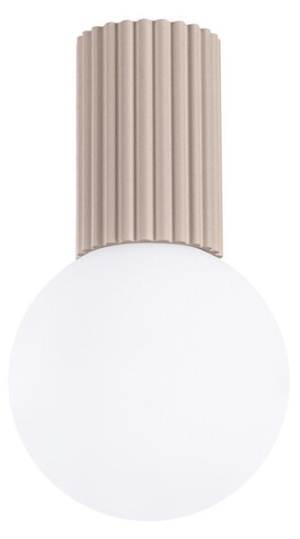 Szarobrązowa lampa sufitowa ze szklanym kloszem ø 12 cm Orbital – Sollux
