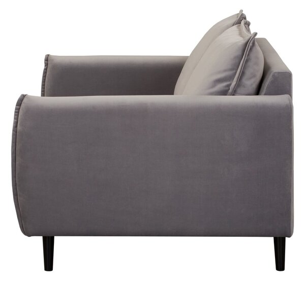Szara aksamitna sofa 138 cm Juli – Ropez