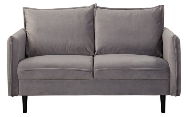 Szara aksamitna sofa 138 cm Juli – Ropez