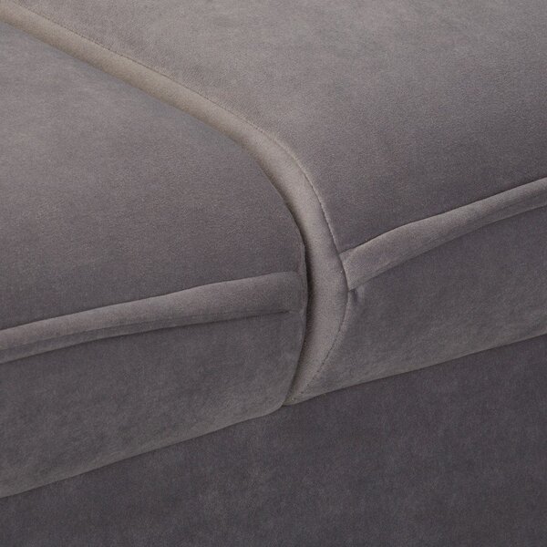 Szara aksamitna sofa 138 cm Juli – Ropez