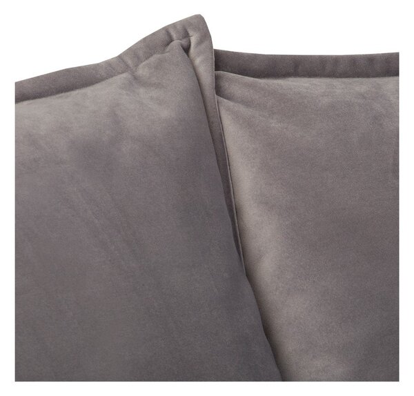 Szara aksamitna sofa 138 cm Juli – Ropez