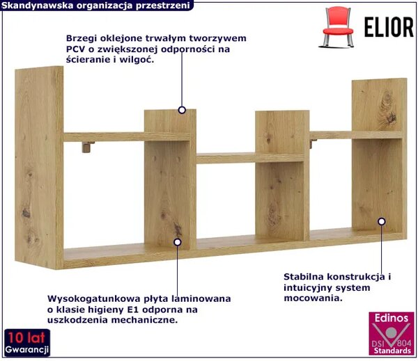 Nadstawka na biurko dąb artisan Z8-H16
