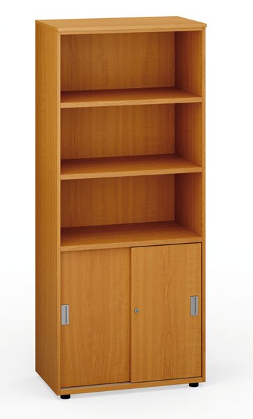 Szafa biurowa PRIMO Classic, przesuwne drzwi na 2 półki, 1781x800x420 mm, czereśnia