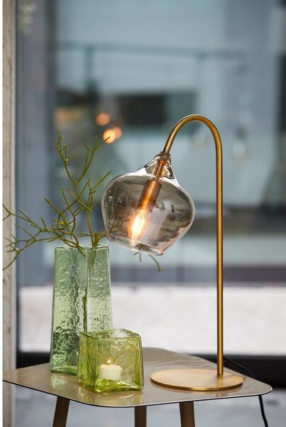 Lampa stołowa w kolorze brązu (wysokość 50,5 cm) Rakel – Light & Living