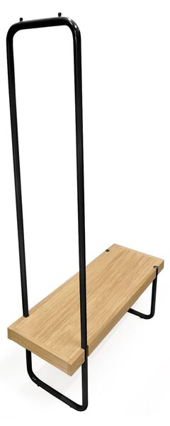 Zestaw ławki i wieszaka ze stalową konstrukcją Woodman Ben