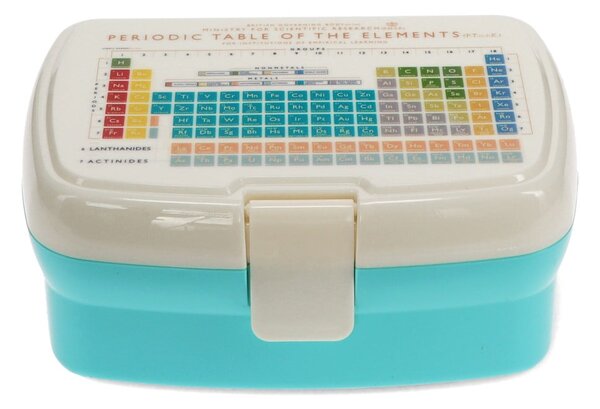 Jasnoniebiesko-kremowy pojemnik śniadaniowy dla dzieci Periodic Table – Rex London