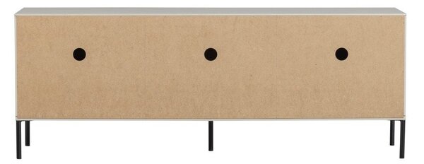Jasnoszara szafka pod TV z litego drewna sosnowego 150x56x44 cm New Gravure – WOOOD
