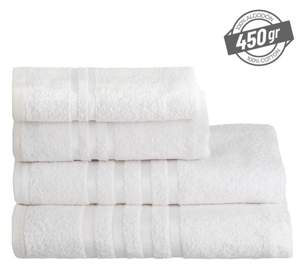 Biały bawełniany ręcznik frotte 30x50 cm Simple – Casa Selección