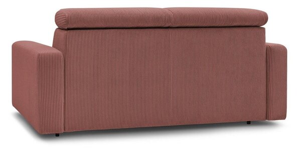 Różowa sztruksowa rozkładana sofa 195 cm Monaco – Bobochic Paris
