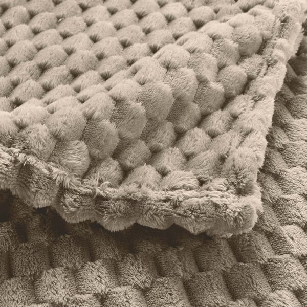 Szarobrązowy koc z mikfroflaneli 125x150 cm Mini Frosty – douceur d'intérieur