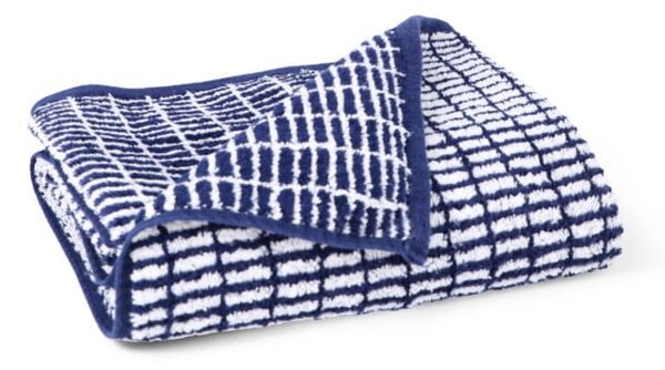 Biały/niebieski ręcznik z mieszanki bambusa frotte 50x100 cm Nuance – JUNA