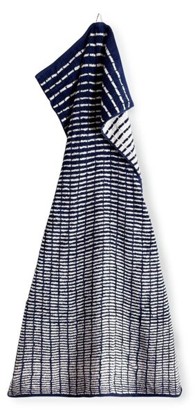 Biały/niebieski ręcznik z mieszanki bambusa frotte 50x100 cm Nuance – JUNA