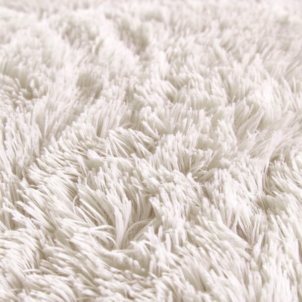 Biała pościel dwuosobowa z mikropluszu 200x200 cm Cuddly – Catherine Lansfield