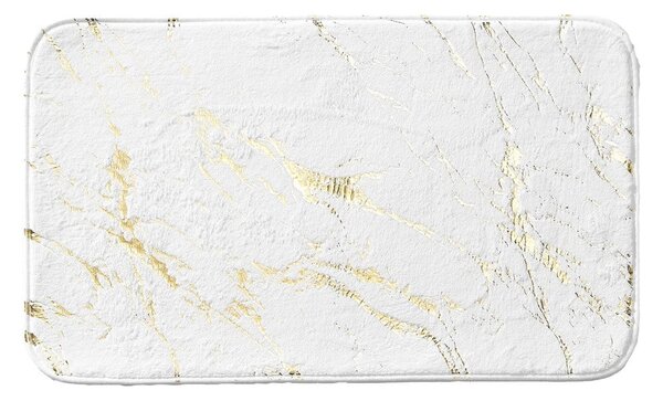 Dywanik łazienkowy w biało-złotym kolorze 45x75 cm Aquamarbre – douceur d'intérieur