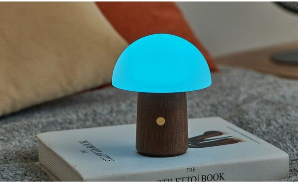 Biała/w ciemnym naturalnym kolorze lampa stołowa LED (wysokość 12,5 cm) Alice Mushroom – Gingko