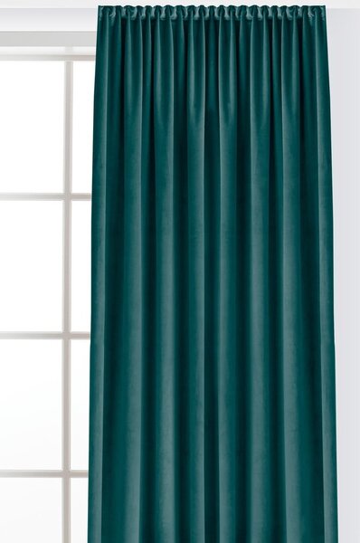 Morska aksamitna zasłona częściowo zaciemniająca (dimout) 140x250 cm Velto – Filumi