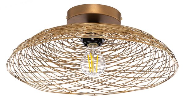 Lampa Sufitowa Lindby, Thorian, ściemnialny, złoty | mosiężny, salon, metal, design