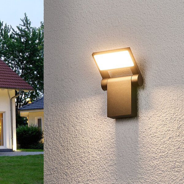 Zewnętrzna Lampa Lucande, Marius, szary, metal, nowoczesny
