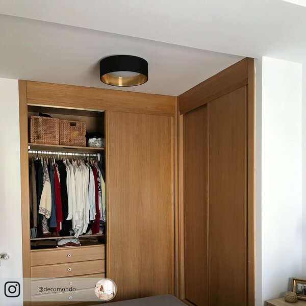Lampa Sufitowa Lindby, Coleen, czarny, salon, tkanina | tekstylia, nowoczesny