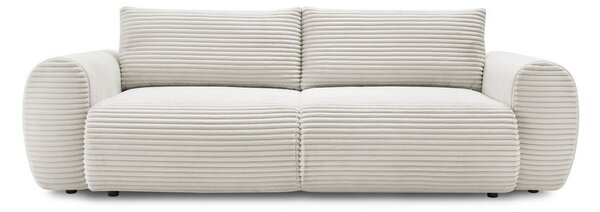 Kremowa sztruksowa rozkładana sofa 257 cm Lucien – Bobochic Paris