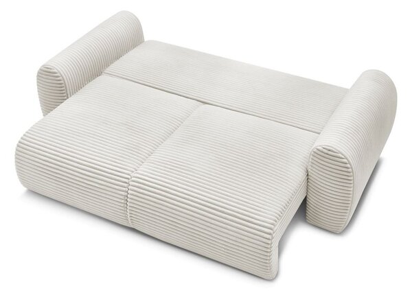 Kremowa sztruksowa rozkładana sofa 257 cm Lucien – Bobochic Paris