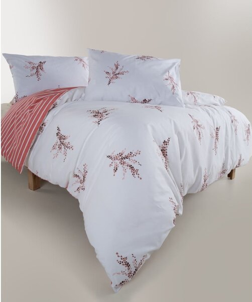 Biało-różowa pościel dwuosobowa z bawełny renforcé 240x220 cm Breeze Floral – Mila Home Luxury