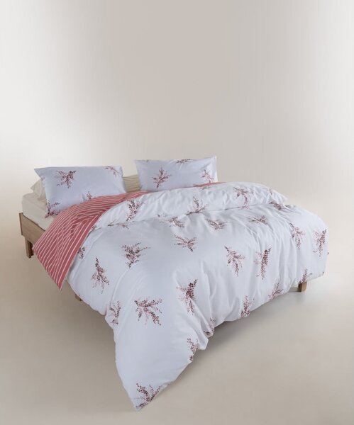 Biało-różowa pościel dwuosobowa z bawełny renforcé 240x220 cm Breeze Floral – Mila Home Luxury