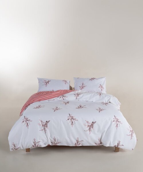 Biało-różowa pościel dwuosobowa z bawełny renforcé 240x220 cm Breeze Floral – Mila Home Luxury