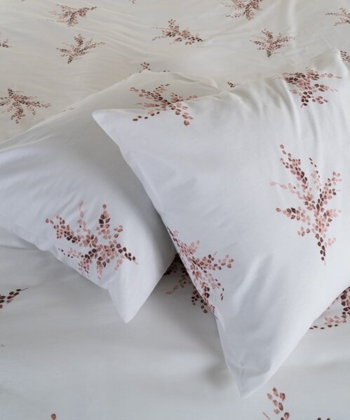 Biało-różowa pościel dwuosobowa z bawełny renforcé 240x220 cm Breeze Floral – Mila Home Luxury