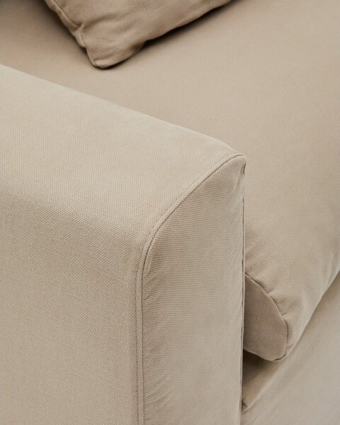 Beżowa lniana sofa 240 cm Nora – Kave Home
