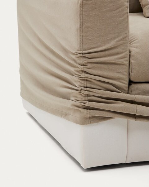 Beżowa lniana sofa 240 cm Nora – Kave Home