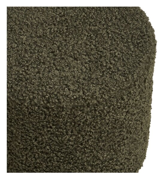 Zielony puf z materiału bouclé Ejby – House Nordic