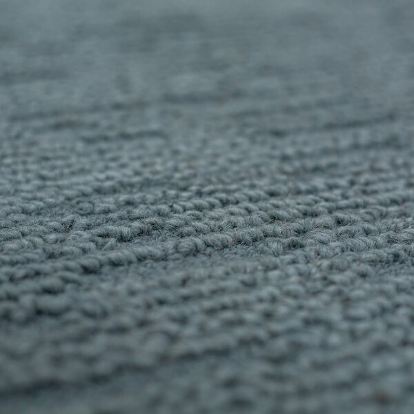 Szaroniebieski wełniany dywan tkany ręcznie 200x290 cm Harris Boucle – Flair Rugs