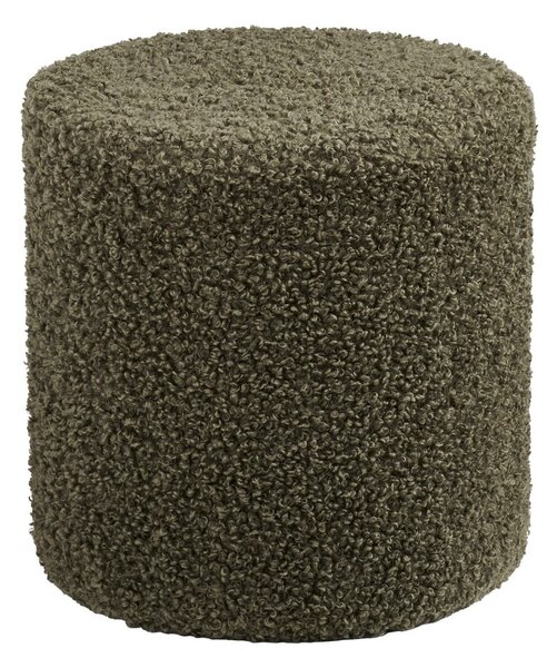 Zielony puf z materiału bouclé Ejby – House Nordic