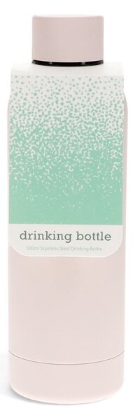 Jasnoróżowa podróżna butelka ze stali nierdzewnej 500 ml – Rex London