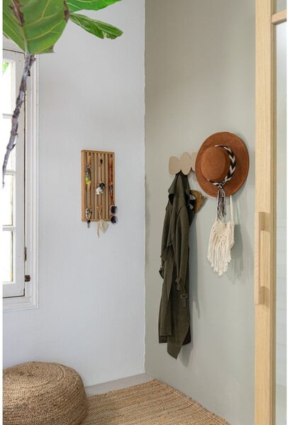 Beżowy metalowy wieszak ścienny 58 cm Tumulo – Spinder Design