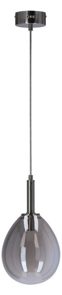 Szara lampa wisząca LED ze szklanym kloszem Lukka – Candellux Lighting
