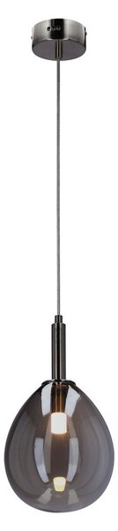 Szara lampa wisząca LED ze szklanym kloszem Lukka – Candellux Lighting
