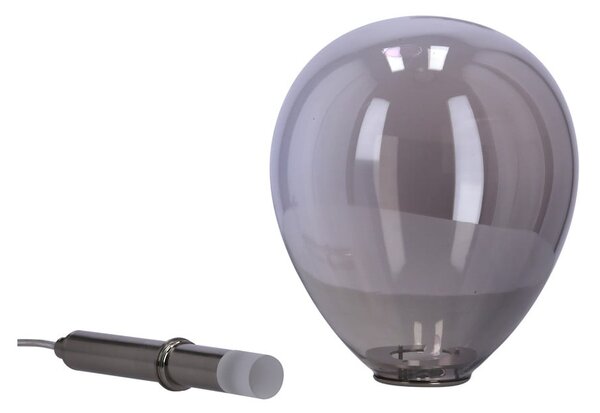 Szara lampa wisząca LED ze szklanym kloszem Lukka – Candellux Lighting