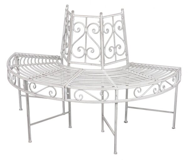 Biała metalowa ławka ogrodowa Varda – Garden Pleasure