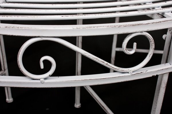 Biała metalowa ławka ogrodowa Varda – Garden Pleasure