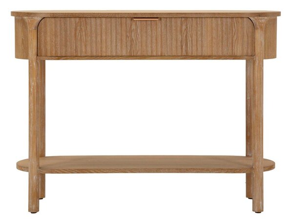Konsola z litego drewna jodłowego w naturalnym kolorze 40x110 cm Gothenburg – Mauro Ferretti