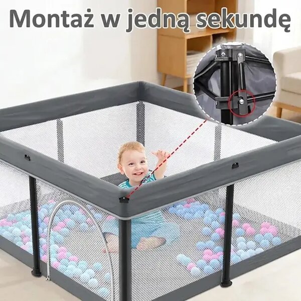 Nestplay™ Składany Kojec Dla Dziecka (127 X 127 Cm)