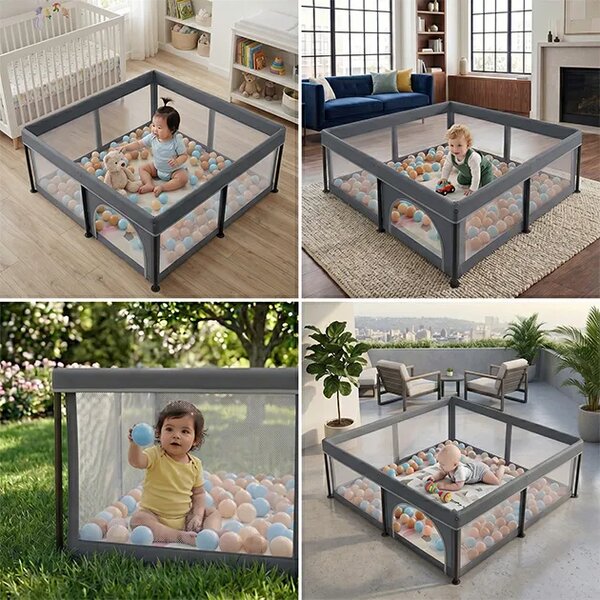 Nestplay™ Składany Kojec Dla Dziecka (127 X 127 Cm)