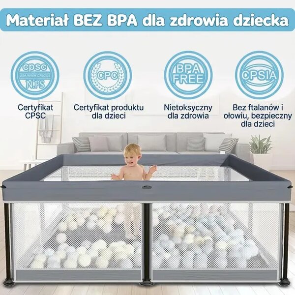 Nestplay™ Składany Kojec Dla Dziecka (127 X 127 Cm)