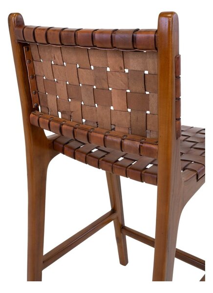 Brązowy hoker z drewna tekowego 101 cm Perugia – House Nordic
